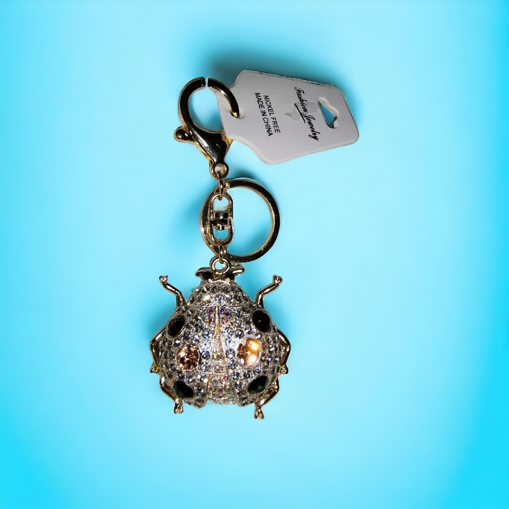 Rhinestoned Ladybug 🐞 PURSE CHARM/KEYCHAIN | FREE w/ any BUNDLE or $4